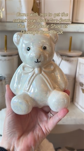 MOUSEAHOLIC SHOPPING BLOG ♥️ Lindsey on Instagram: "Loving this adorable NEW Bear cup from @thecakebakeshop at Disney’s Boardwalk Resort area🤍✨🧸 This is SOOOOO much cuter (but not cheaper) than the Starbucks bear cup. It was an absolute must have purchase. ✨🧸If you haven’t been to The Cake Bake Shop, you have to try it. We had Thanksgiving lunch today and the vibes were immaculate, our server Mark was AMAZING! Having MCAS makes it hard to eat and I got to enjoy my meal. And the salmon was del