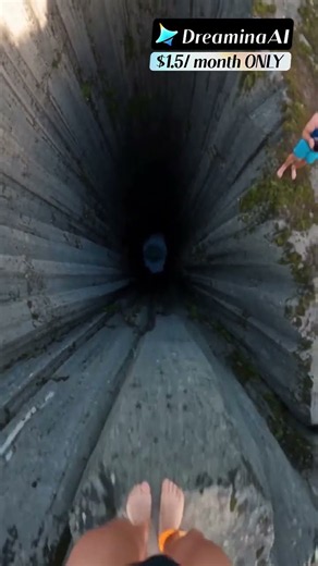 Dreamina Skills | First-Person Deep Gorge Cliff Diving AI Video Tutorial