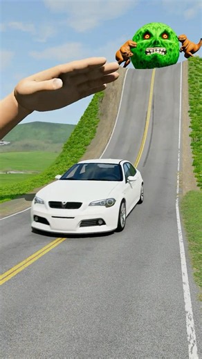 Big & Small Cars vs Giant Hand Slap - BeamNG.drive