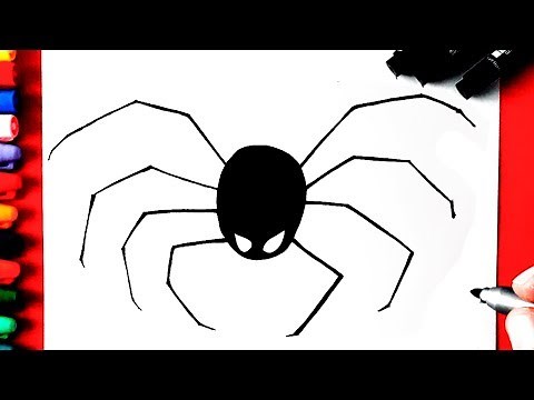 COMO Desenhar uma ARANHA MUITO FÁCIL | desenhos de halloween