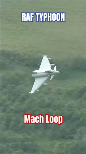 RAF Eurofighter Typhoon LOW level in the MACH LOOP #machloop #aviation #militaryaircraft