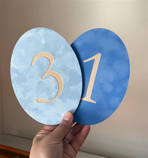 Table Numbers, Oval, Velvet, Suede Table Number, Double Sided, Wood, Wedding Decor - Etsy