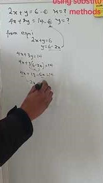 How to solve a simultaneous equation using substitutions methods #simultaneousequation #substitution