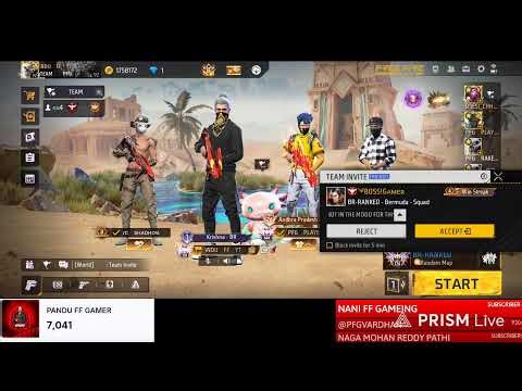 Road to Region Top 1 Rank Push - Pandu FF Gamer is live - Telugu Live stream