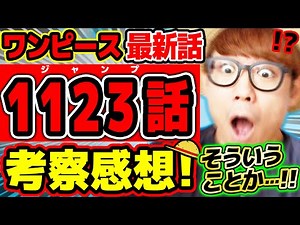 【 ワンピース最新1123話 】おおおお！そういうことだったのか…!! ベガパンクが天才すぎてヤバすぎる！そしていよいよあの島へ…!? ※ジャンプネタバレ注意 / 考察感想