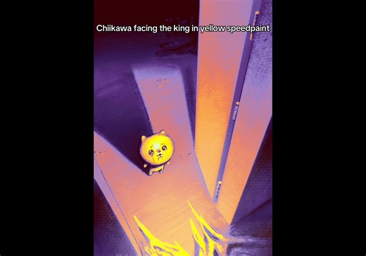 Chiikawa IS tanking infinite knowledge King in yellow from searching for a world that doesn’t exist not the og from the book #CapCut #garfified #sfawtde #chiikawa