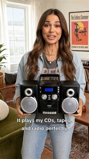 Naxa Portable CD Player with AM FM Stereo Radio Cassette Player and Bluetooth.