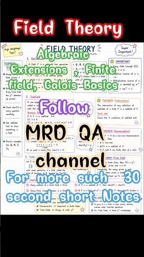 Field Theory | Algebraic Extensions | Finite field | Galois Basics | IIT JAM | GATE | NET #study