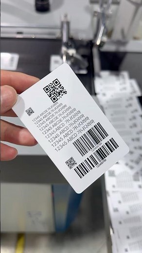 Testing on PVC cards, UV digital printing machine for barcode QR code, variable data printing
