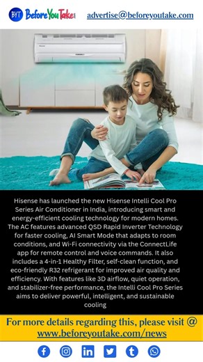 Hisense Launches Intelli Cool Pro Series ACs in India with QSD Rapid Inverter Technology #news #yt