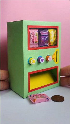 Mini Paper Instant Noodle Vending Machine DIY – Cute & Easy Craft Idea!