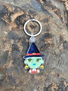 Halloween Witch One-sided Keychain - 2" Tall - Etsy