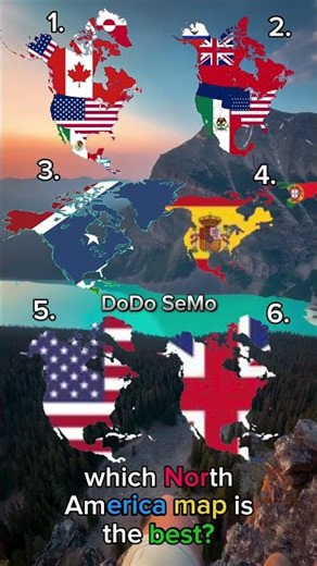 which north america map is the best? #maps #geography #map #mapping #flags #flag #countryflag#shorts