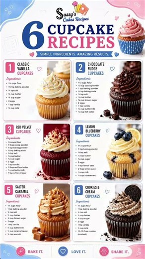6 CLASSIC CUPCAKE RECIPES #cupcakerecipes