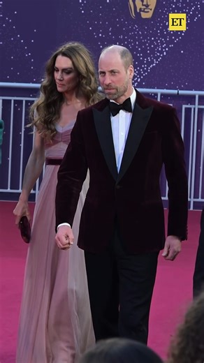 Prince William and Kate Middleton make their royal return to the BAFTAs red carpet in coordinating maroon looks. 😍 | Entertainment Tonight