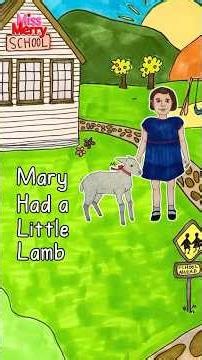 Mary Had a Little Lamb 👧🐑🎶 Sing-Along Nursery Rhyme with Teacher Miss Merry 🍎
