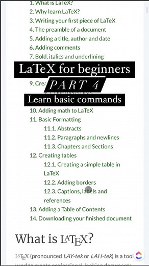 Learn basic #LaTeX commands in #Overleaf ! #OverleafLaTeX #gradschoollife #undergraduateresearch #graduateschool #studyingtips #studytipsforstudents