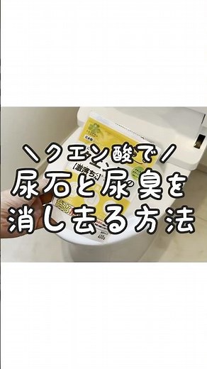 【効果絶大】クエン酸で尿石と尿臭を消し去るトイレ掃除術！