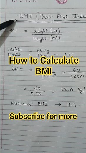how to calculate BMI !! body mass Index !! bmi height and weight !!