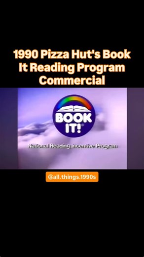 Your Nostalgia Fix for the 90s | 1990 Pizza Hut's Book It Reading Program Commercial #90sschool #bookit #pizzahut #pizzahutbookit #readers @bookitprogram @pizzahut | Instagram