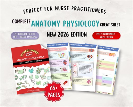 500 X Anatomy Physiology Cheat Sheet 2026, 10  Topics, Exams Charts, Hyperlinked 2026 (digital Downloads) - Etsy Canada