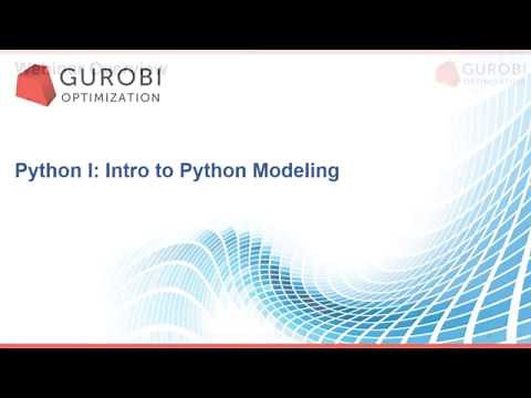 Python I webinar: Introduction to Modeling with Python