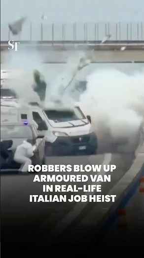 Armed robbers blow up money van in real-life Italian Job heist