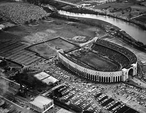 Views from the top: Ohio Stadium, home of Buckeye football in Columbus, seen from the air