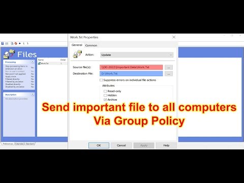How to Send an Important File to All Computers Using Group Policy on Windows Server 2022
