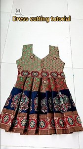 easy dress cutting tutoriall for beginners || easy sewing for learning beginners ||