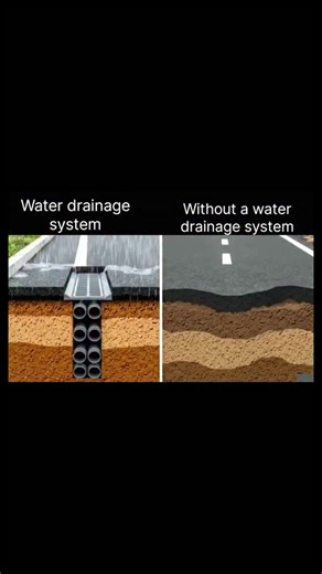 “Explain.Know” on Instagram: "💧 Roads with smart water drainage systems stay safer, stronger, and last much longer! 🚧 Without proper drainage, water seeps into the pavement — causing cracks, potholes, and damage over time. 🌧️ Good engineering isn’t always visible, but it makes a huge difference beneath your wheels. 🛣️✨ . . . #viral #engineering #technology #didyouknow"