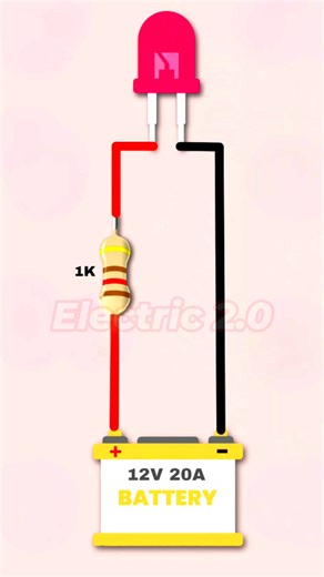How to Connect LED to 12V Battery _ 3V LED Direct to 12V #electronic | Electric 2.0