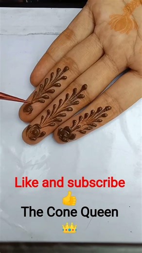 #Latest Easy fingure design💖# 2026#vesy beautiful easy and simple heena designs by(The Cone Queen 👑)