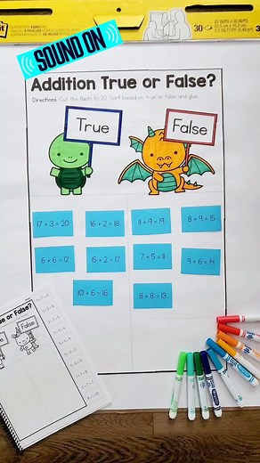 Let me show you how to easily create an anchor chart! You can do this with any page you choose - just print, glue, and color! Would you like the 1st Grade Addition Packet seen in this video? Comment ADDITION for the link! | Education to the Core