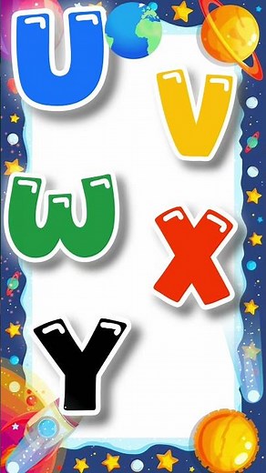 ABC Song for Kids with Space Adventure 🚀🌌 #Shorts