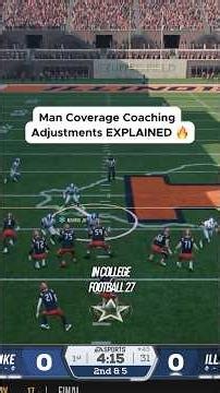 Man Coverage Coaching Adjustments Explained (CFB 27)