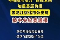 考核隐形变异 指标繁杂 加重基层负担黑龙江绥化市公安局被中央纪委通报_腾讯新闻