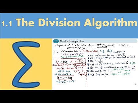 1.1 The Division Algorithm (FP2 - Chapter 1: Number theory)