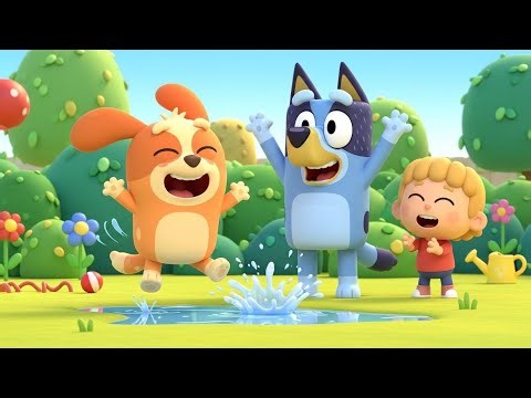 Bluey Jumped Into a Puddle Splash 🐶💦 | Nursery Rhymes for Kids and Baby Songs