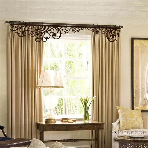 Laser Cut Window Valance: Custom Lace Curl Lambrequin - Etsy
