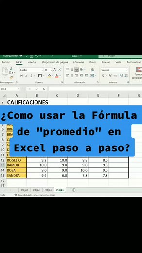 Cómo usar la fórmula promedio en excel paso a paso desde cero en español muy fácil! Ahorra tiempo con este tip de Excel y sígueme para más trucos de Excel! #tipsdeexcel #excel #exceltutorial #exceltips #excelespañol #excelfacil #trucosenexcel #formulasexcel #pasoapaso #promedio #excelpromedio #professional #profesional