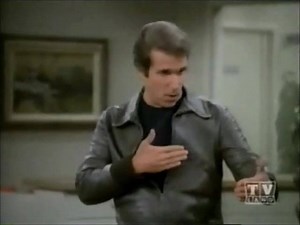 When Fonzie signs, you know it's cool. (Henry Winkler with Linda Bove on Happy Days, 1980) | Ai-Media