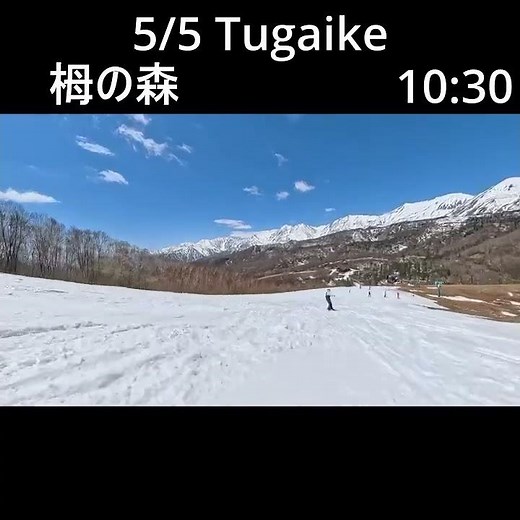 Tsugaike Snow Report #Shorts #Skiing 2026/5/5 10時の栂池高原スキー場：朝から午後まで