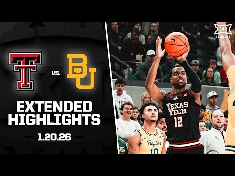 #12 Texas Tech vs. Baylor Extended Highlights | 2025-26 Big 12 Men's Basketball