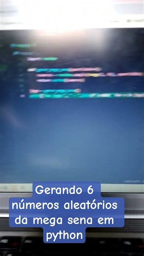 Testando código em python para gerar os 6 números aleatórios fa mega sena.