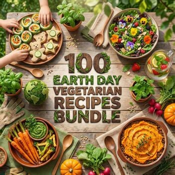 Earth Day Cooking & Nutrition Bundle | 100 Vegetarian Recipes | Life Skills & Su