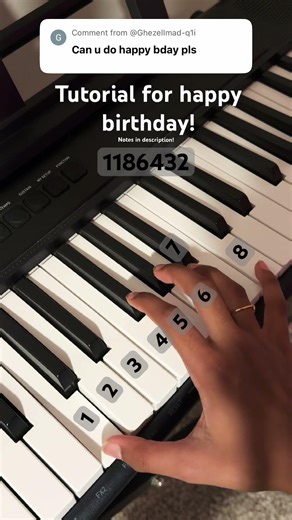 Happy birthday! Piano tutorial! #piano #pianotutorial #happybirthday notes in description!