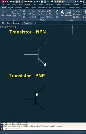 AutoCAD Electrical Practice-Transistor #autocad #transistor #autocadelectrical #practice