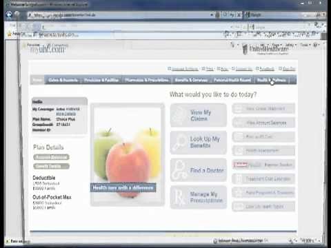 Access the myUHC Portal to complete the health assessment