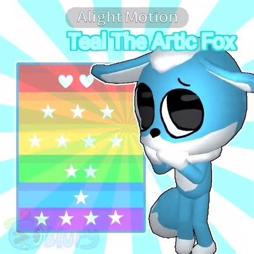 Teal The Artic Fox Oc! // #dandysworld #oc #meme #prisma3d